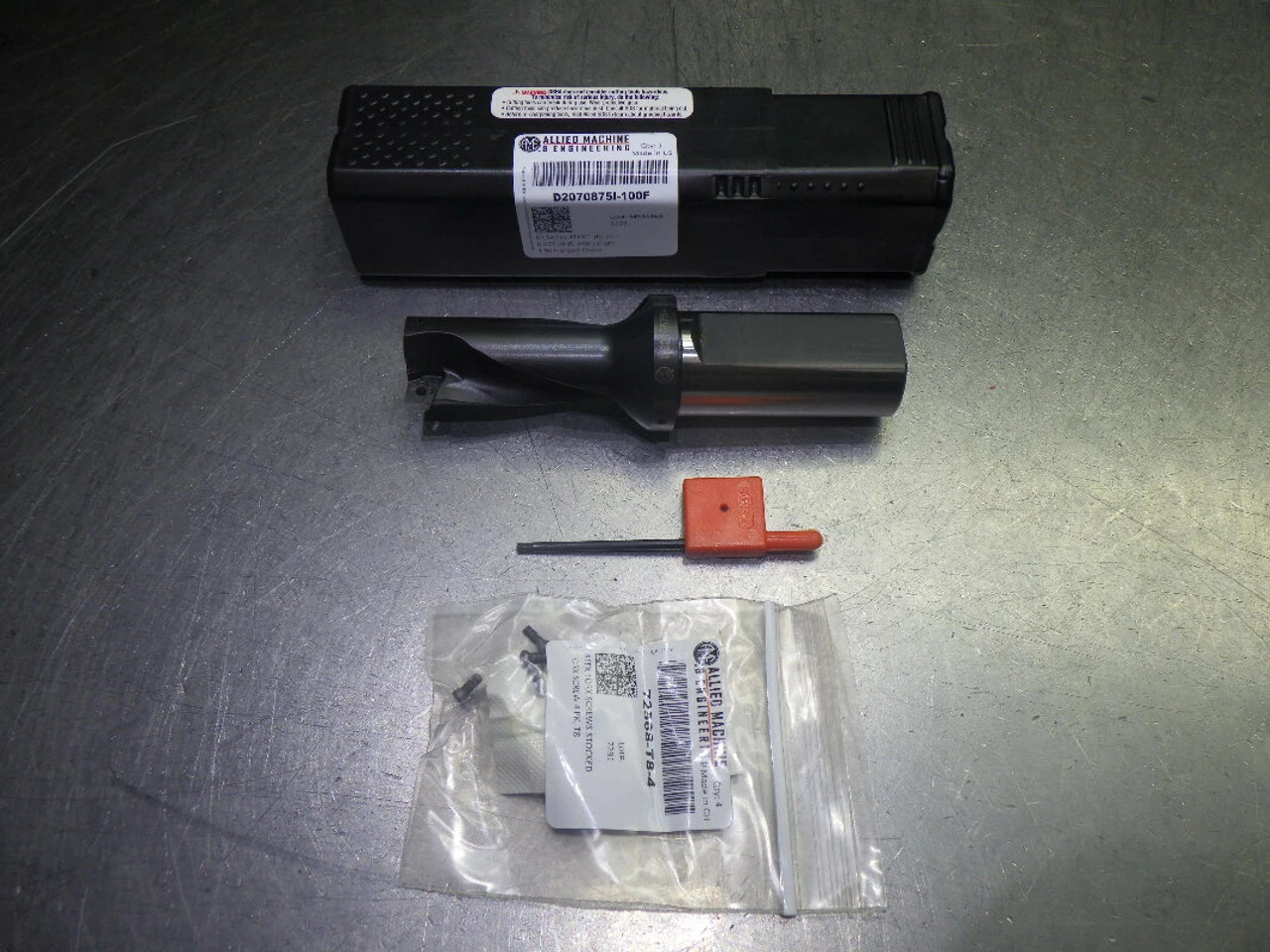 AMEC 4TEX Series 07 .875" Coolant Thru Drill 1" Shank D2070875I-100F (LOC927A)