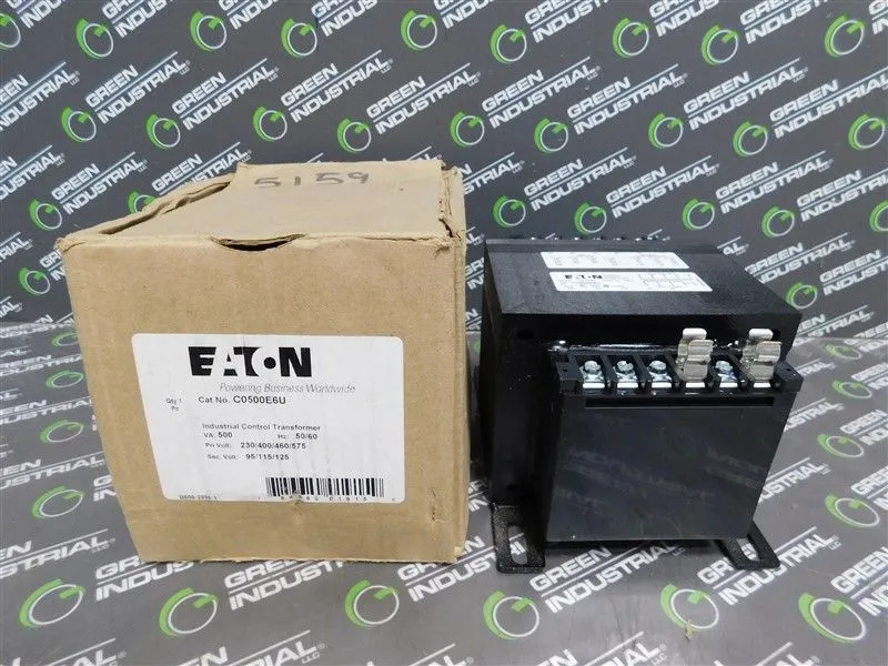 EATON C0500E6U Industrial Control Transformer 500 VA Pri 230/400/460/575 V New