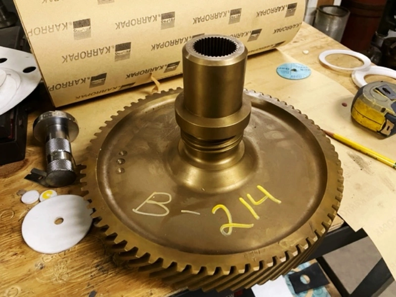 Alfa-Laval SRG 214 brass gear (worm wheel), 72 teeth.