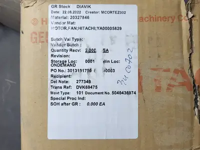 New | in-Stock HITACHI YA00005829 Parts (Hydraulics and Pneumatics) British Columbia CA | Lenmark #368541