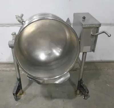 Used Barddeau 20 Gallon Stainless Steel Steam Jacketed Tilting Kettle Model TRT-20