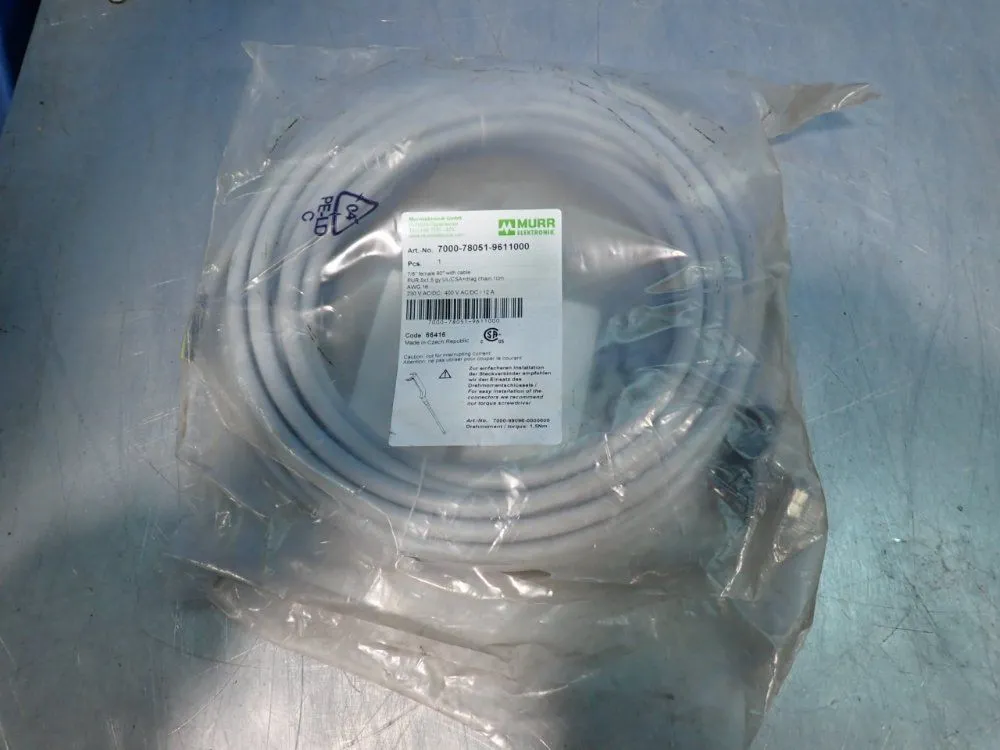 Used MURR ELEKTRONIK 7000780519611000 Cable & Wire Ohio US | HGR 24 #903180