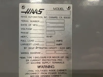 Used HAAS EC30001 Horizontal Machining Centers Ohio US | HGR 24 #1280527