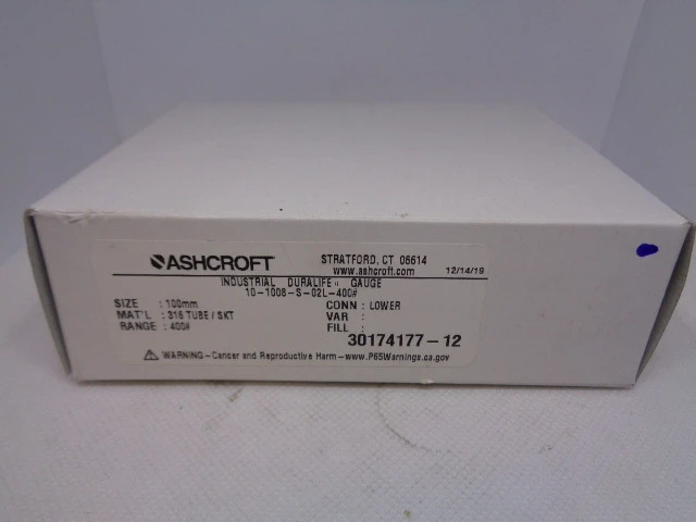 NEW ASHCROFT 10-1008-S-02L-400#