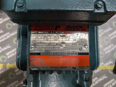 1/2 HP Reliance Electric P14G7701N-GJ Electric Motor 460V 1140 RPM Used