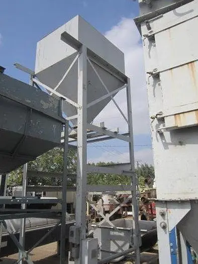 Hopper, 75 CF, C/st, 5' x 4' x 30", 45 Deg Cone, On Stand #S738432