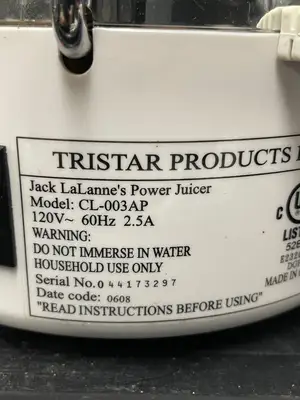 New | in-Stock Tristar Used Tristar Jack LaLanne Centrifugal Deluxe Juice Extractor Machine 120V Restaurant Small Appliances Illinois US | Falcon Restaurant Supply #1375815