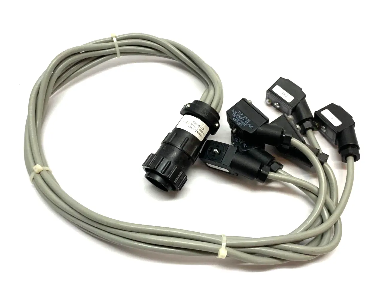 USED STERIS REV. 1.2 DOUBLE ENDED CORDSET 7-PIN TO 8 SOLENOID PLUG-INS