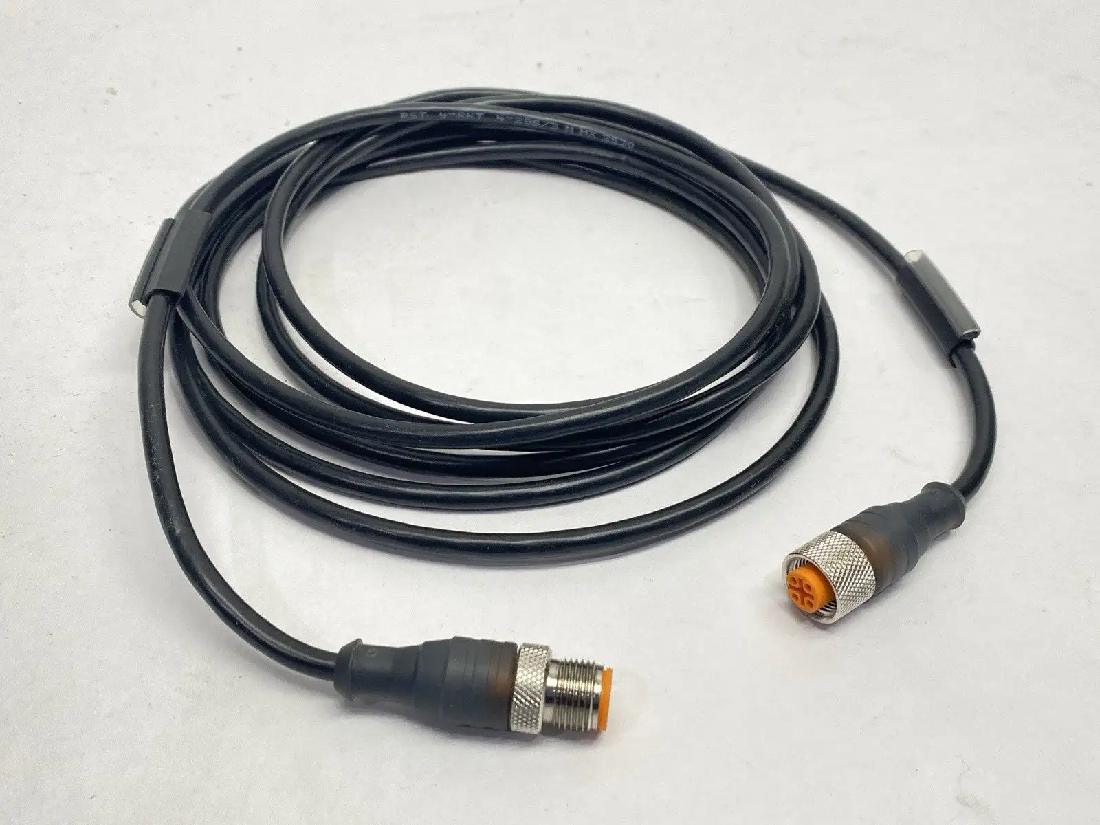 RST 4-RKT 4-295/3M | Lumberg  Double Ended Cordset M12 4-Pin Male to Female 3m - Used
