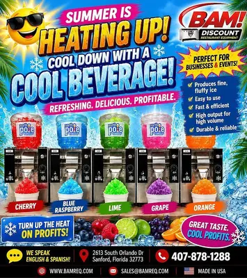 New | in-Stock NORTH POLE FC80F-1 Snow Cone Machines Florida US | BAM Discount Restaurant Equipment #1308607
