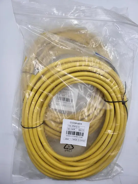 New | in-Stock COGNEX COGNEX CABLE 5 PIN IVSL-5PM12-10 / 185-1090R 30' LONG Camera Systems | ND Industrial Surplus #1225332