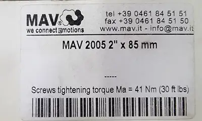 2" x 85 mm Locking Assembly/Keyless Bushing 2005
