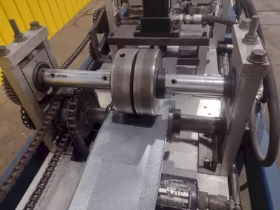 12 STAND X 10" KNUDSON MODEL #KS-2468 STUD & TRACK FRAMING ROLLFORMER, WITH AMS CONTROLS: STOCK #18942