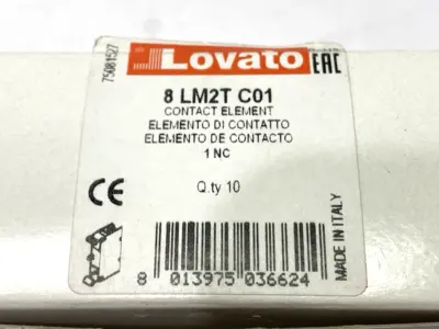 New | in-Stock Lovato Contact Element 22mm BOX OF 10 Terminal Blocks Michigan US | Maverick Industrial Sales #1398429