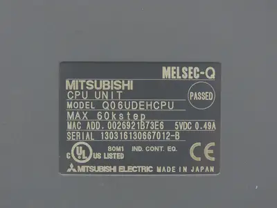 Mitsubishi Q06UDEHCPU Melsec-Q CPU Unit 60k Step Max