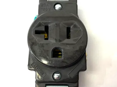Used Leviton Brown Straight Blade Single Receptacle 2-Pole 3-Wire 125V 20A Misc Electrical & Power Parts Michigan US | Maverick Industrial Sales #1402501