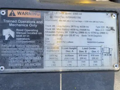 USED 2007 HYSTER E50Z-33