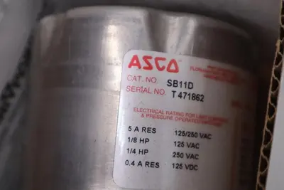 ASCO SB11D NEW PRESSURE SWITCH STOCK 5533CC
