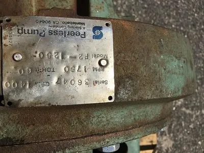 Used PEERLESS F2-1250 Centrifugal Pumps North Carolina US | DH Griffin Used Equipment #1383381