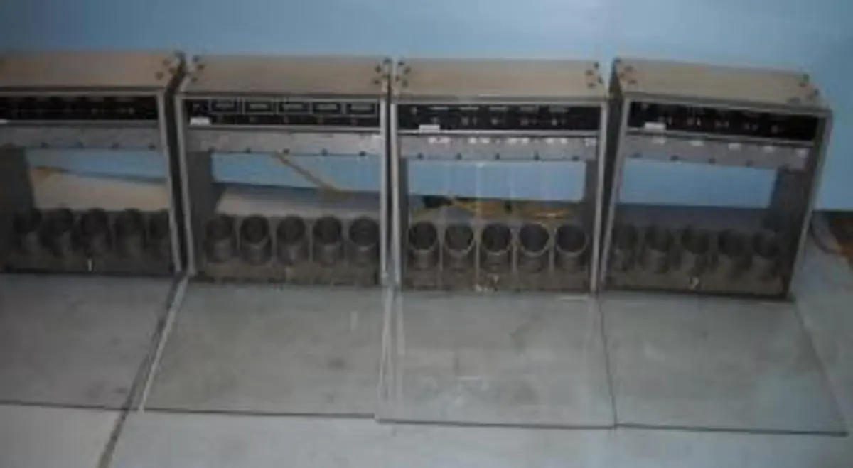 QTY. 6. FIVE TIMER APPARATUS WITH BOTTOM CYLINDERS...