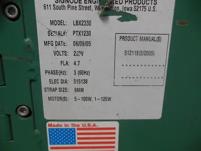 USED 2005 SIGNODE LBX-2330
