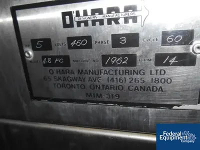 USED O'HARA 48" O'Hara FastCoat Coating Pan, S/S