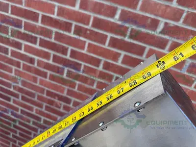 USED OMEGA DESIGN CORP 10 GALLON STAINLESS STEEL HOPPER 8' HEIGHT