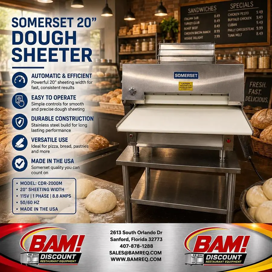 Used SOMERSET CDR-2000M Dough Sheeters & Presses Tennessee US | BAM Discount Restaurant Equipment #1323762