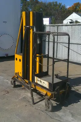 SPC9264  Miscellaneous Equipment Workforce Products Inc Bil Jax vertical mast man lift model  XLT-1951 18' 11" lift height, lift height, 300 lbs capacity