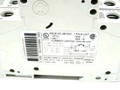 NEW 2 PCS. ALLEN BRADLEY 1489-A1C150 CIRCUIT BREAKER SERIES A 1489A1C150