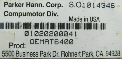 NEW PARKER OEMAT6400 CONTROL BOARD 01020200041 71-011823-43