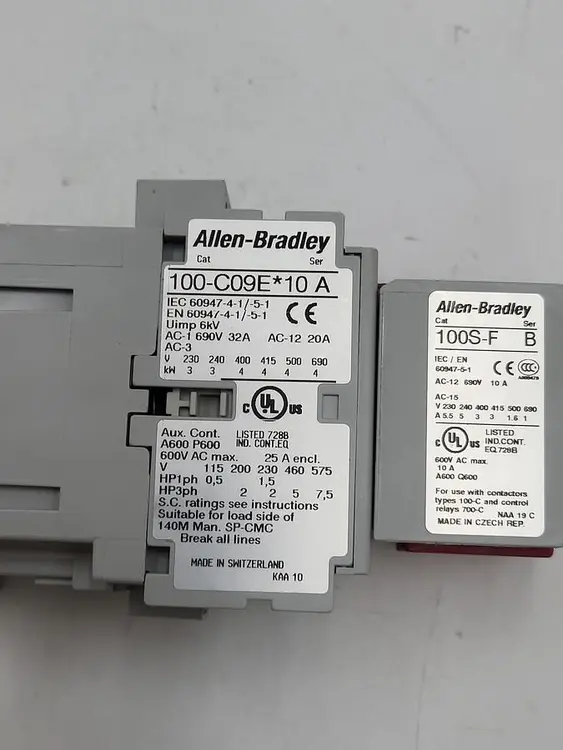 Used ALLEN-BRADLEY ALLEN BRADLEY 100S-C09EJ14C CONTACTOR MOTOR CONTROL PLC Contactors | ND Industrial Surplus #1216467