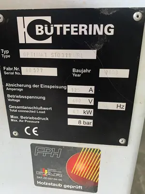 BUTFERING OPTIMAT STO311-MRL, 43" PLANER-SANDER-SANDER