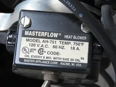 Masterflow AH-501 Electric Heat Blower Floor Stand Adjustable Arm 26x16" Base
