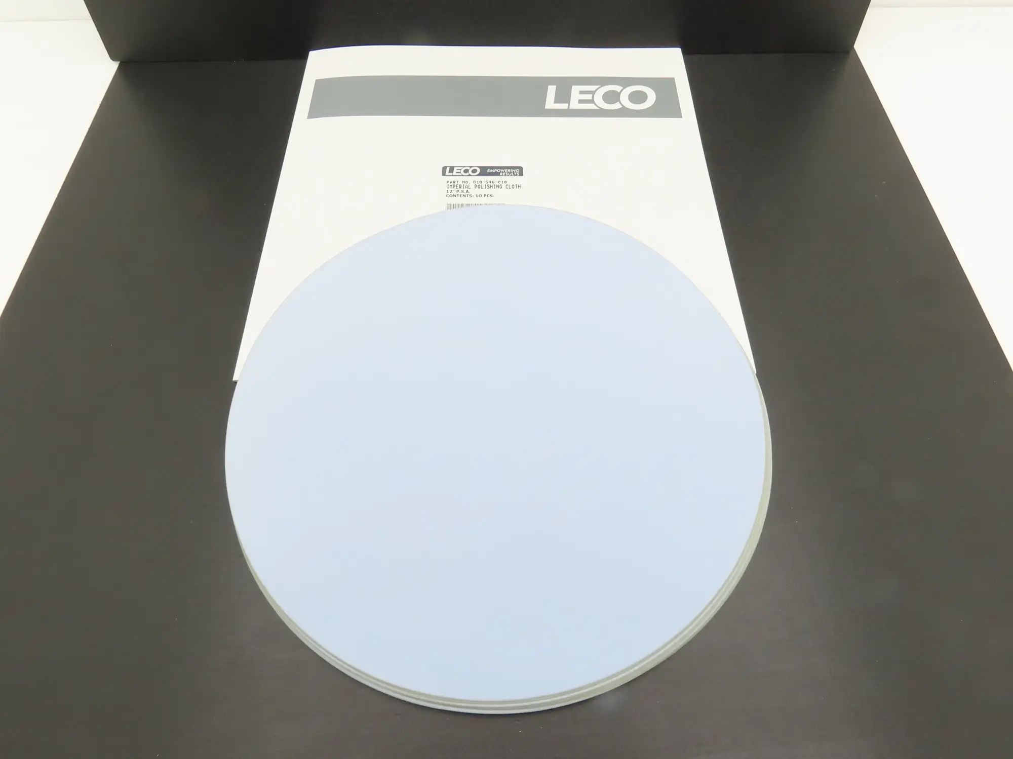 LECO 810-546-010 Imperial Polishing Cloth 12" P.S.A. 300mm Diameter Pack of 10