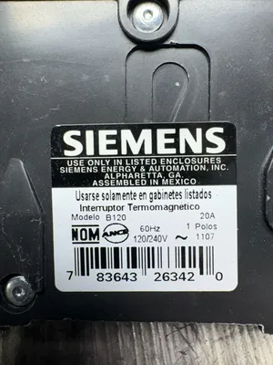 Used Siemens B120 TYPE BL Misc Electrical & Power Parts South Carolina US | ESS Industrial Equipment Sales #1496993