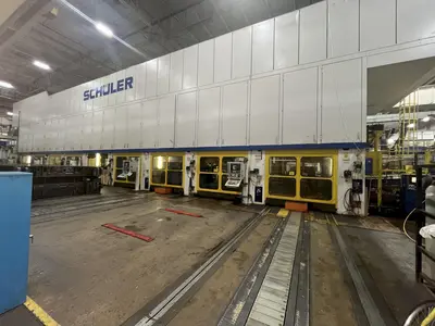 2500 Ton Schuler Model HZPUI Hydraulic Tandem Press Line - (4) 1250 Ton Schuler follow up Presses