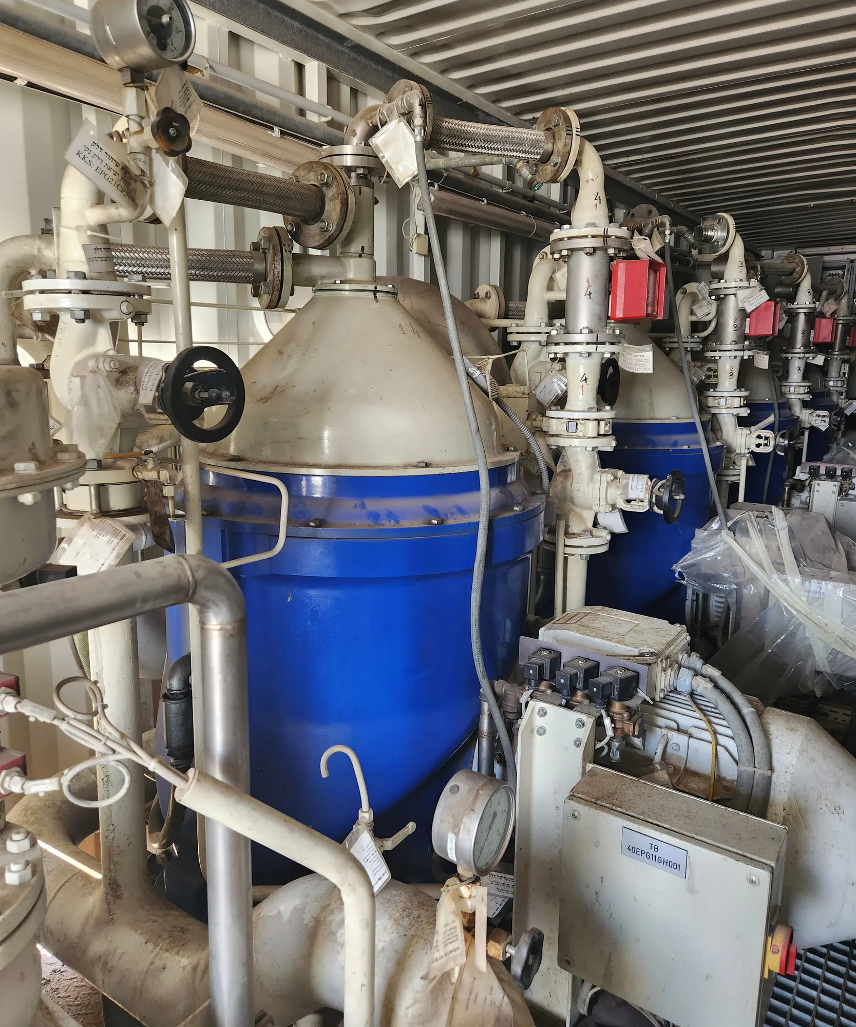 (8) Alfa-Laval GT 50 fuel oil purifiers, 316SS.
