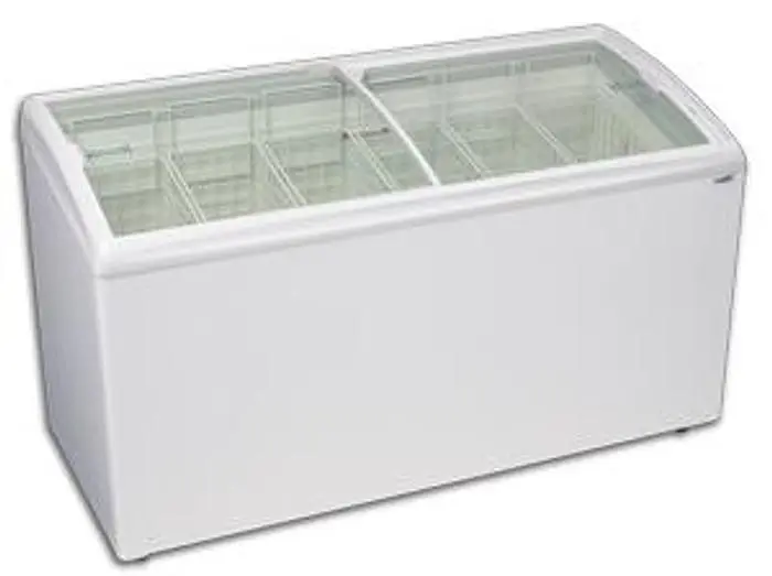 Curved Lid Display Freezer