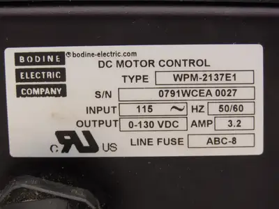 Used BODINE ELECTRIC _UNKNOWN_ Industrial Controls Indiana US | Arrow Industrial #1017660