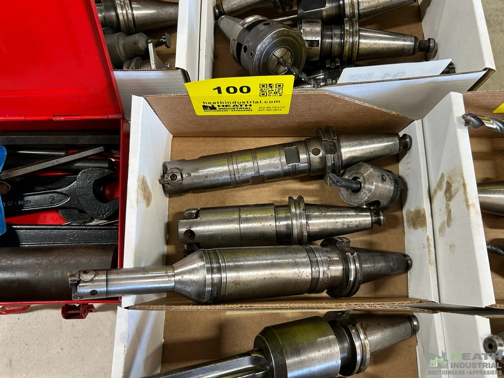 Used _UNKNOWN_ (3) ASSORTED CAT40 TOOL HOLDERS WITH TOOLING CAT Holders Illinois US | Heath Industrial Auction Services #1549701