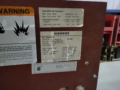 Used SIEMENS 88H3533034A1AT Switchgears British Columbia CA | Lenmark #240627