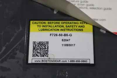 Boston Gear F726-50-B5-G Reducer NEW IN BOX STOCK G166