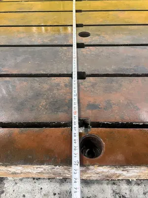 6' X 12' BAY CAST T-SLOT STEEL FLOOR PLATE: STOCK #21667