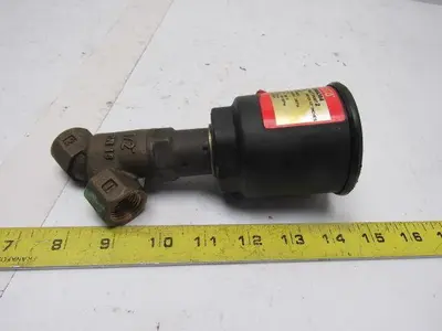Asco 8290A384 Normally Closed Entry Under the Disc Angle Body Piston Valve 1/2"