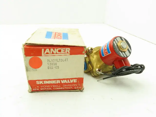 Lancer 2LB26LB3041 2-Way Skinner Solenoid Valve 3/8" NPT N.C. 0-40psi 12VDC
