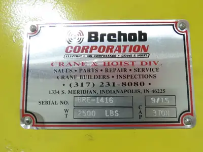 Used BREHOB _UNKNOWN_ Bridge & Overhead Cranes Indiana US | Arrow Industrial #1366909