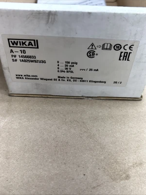 New | in-Stock WIKA A-10 Sensors Indiana US | J&J Industrial Supply #1258323