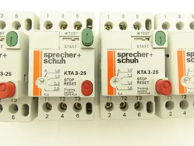 Sprecher & Schuh Manual Motor Starter 2.5A 600V 3 Pole Lot Of 5