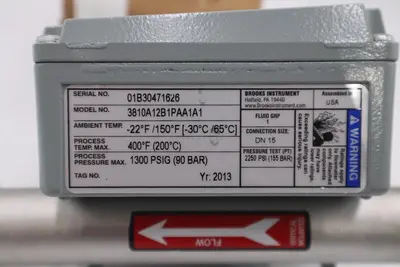 NEW OPEN BOX Brooks Instrument MT3810 Flowmeter 1300 PSIG 3810A12B1PAA1A1 G555A